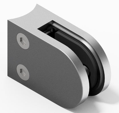 Stainless Steel D-Shaped Glass Clamps - Balustrade Components UK Ltd