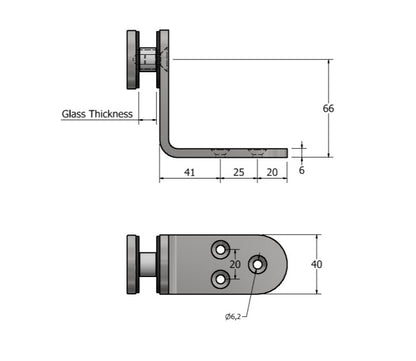 Wall-to-Glass Brackets - Balustrade Components UK Ltd