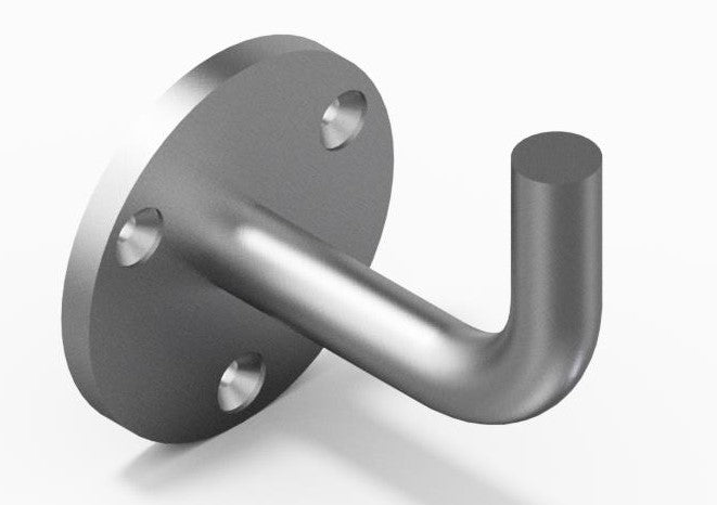 Bent-bar handrail bracket