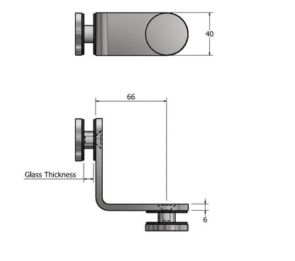 Glass-to-Glass Connectors - outside glass fixing