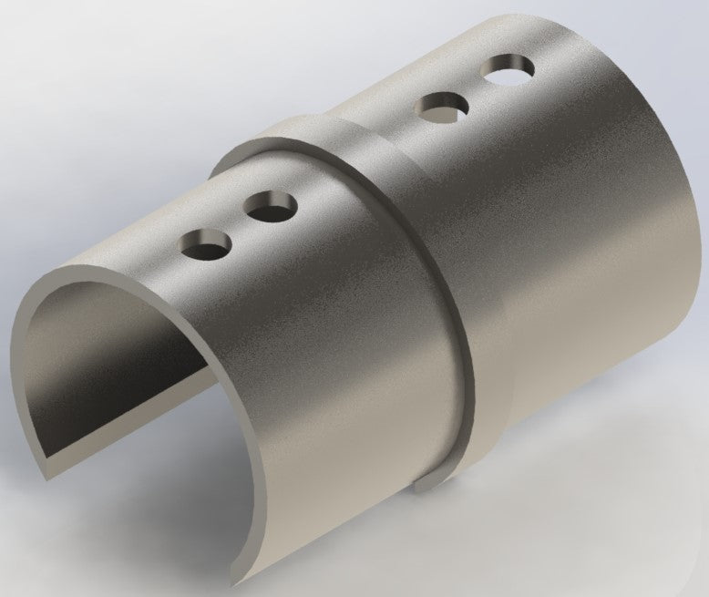 Straight Tube Connector for Slotted Tube - Balustrade Components UK Ltd