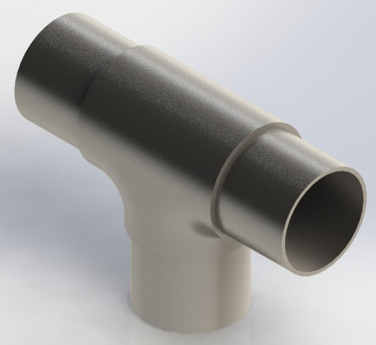 3 Way Straight Elbow for Round Tube - Balustrade Components UK Ltd