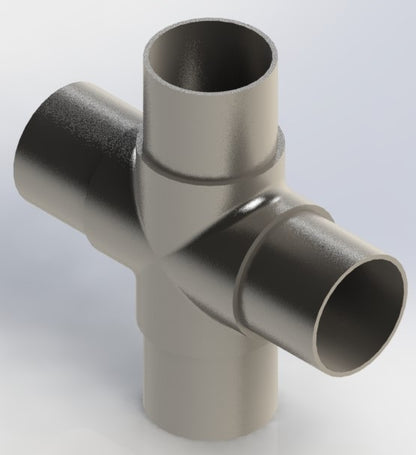 4 Way Elbows for Round Tube - Balustrade Components UK Ltd